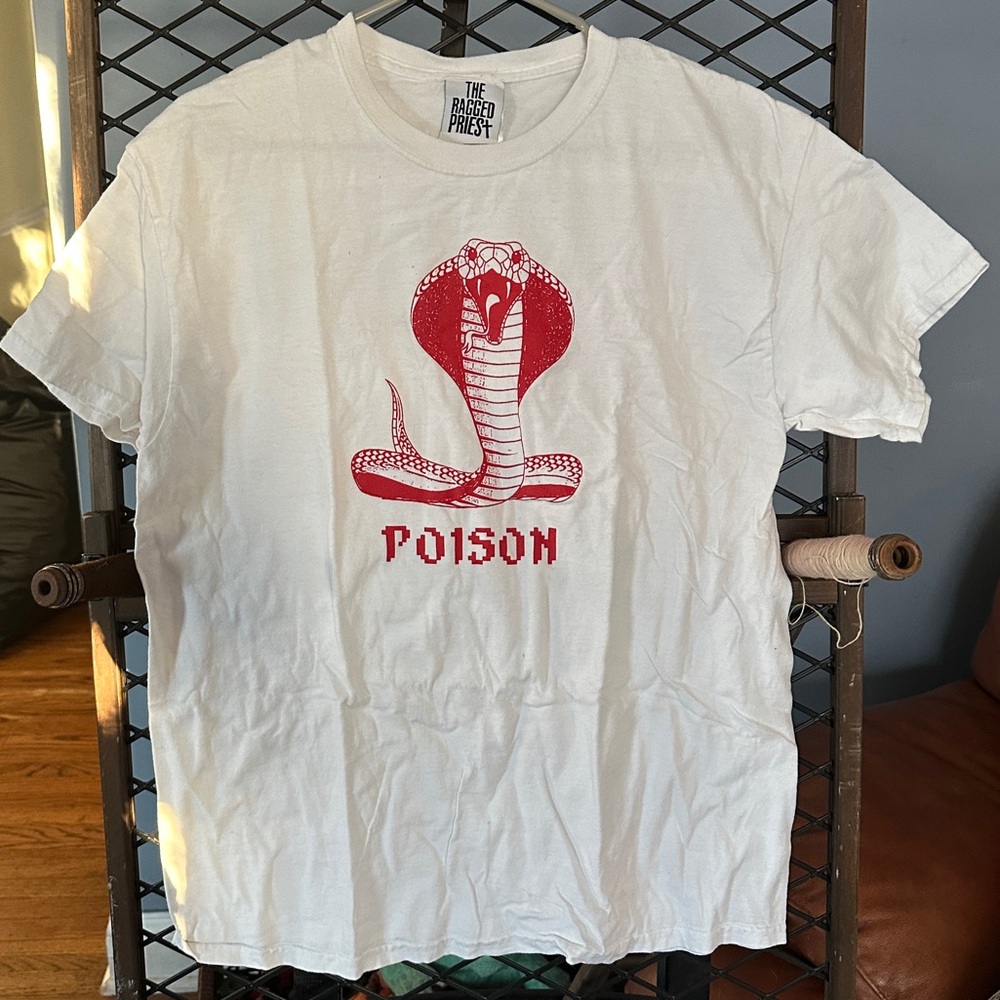 White and Red Cobra Graphic Tee